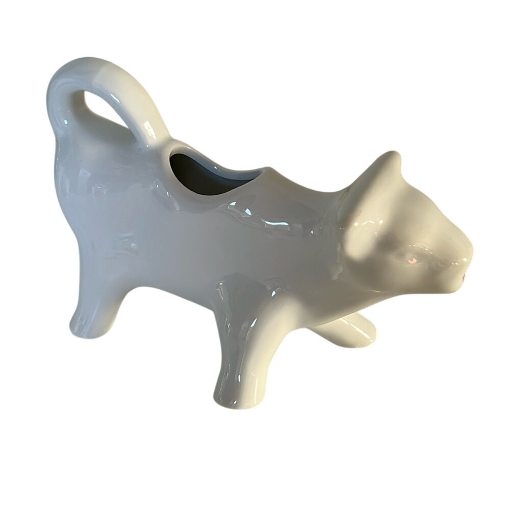 Fitz and Floyd Everyday White Porcelain Cow Creamer